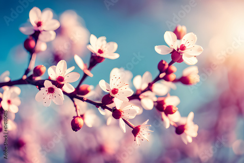 pink cherry blossom  created using AI Generative Technology © Pradeep