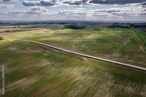 dirt road through fields Europe