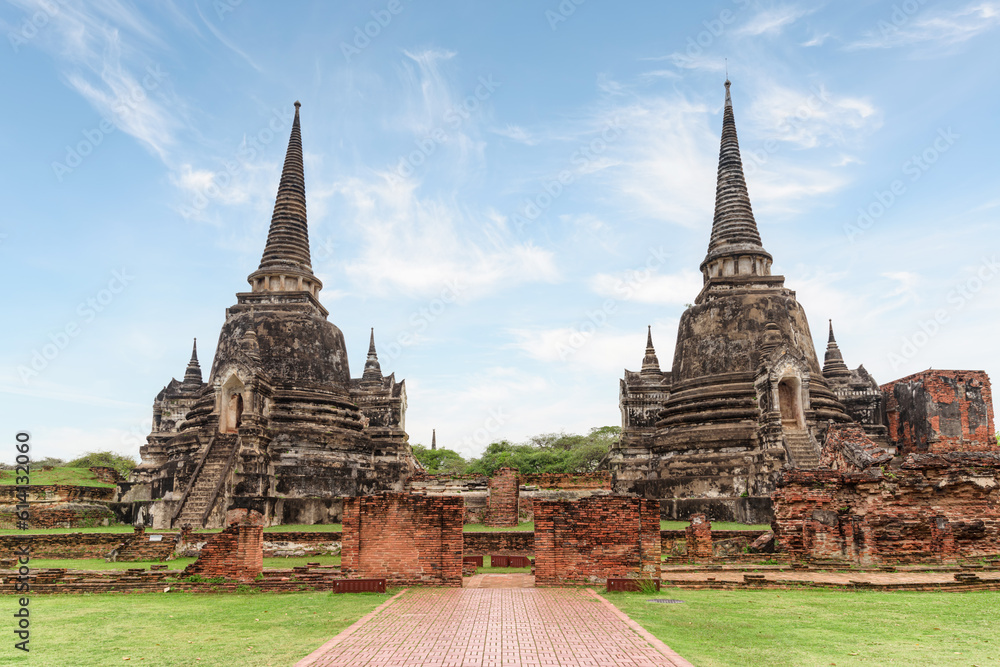 Awesome stupas (Chedis) of Wat Phra Si Sanphet in Ayutthaya