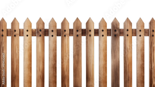 Wooden fence isolated on a transparent background  Generative AI