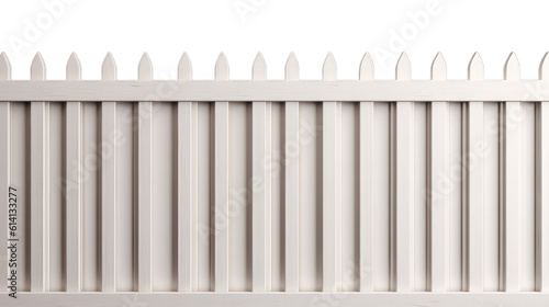 Thick white fence isolated on a transparent background  Generative AI