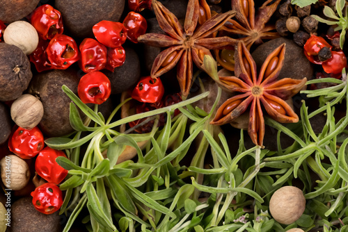 Fototapeta Naklejka Na Ścianę i Meble -  Beautiful Spices Macro Exploring the Vibrant World of Culinary Delights