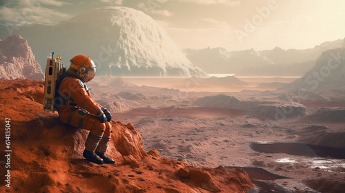 火星を探索する宇宙飛行士GenerativeAI