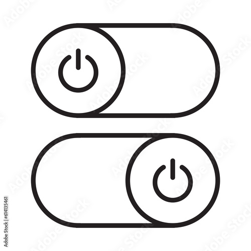 On/Off Toggle Switch Buttons, with Modern Devices User Interface, simple vector icon illustration
