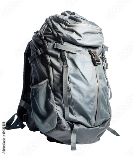 Travel Backpack on a Transparent Background. Generative AI © Alex