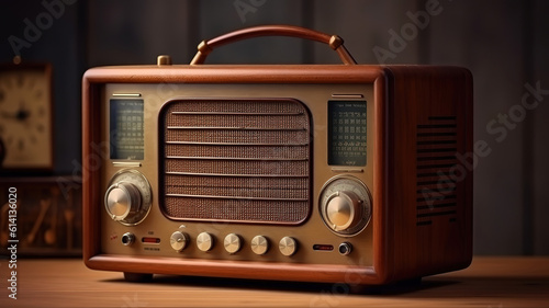 A collection of old radios at the Tallahassee Automobile Museum. Generative Ai