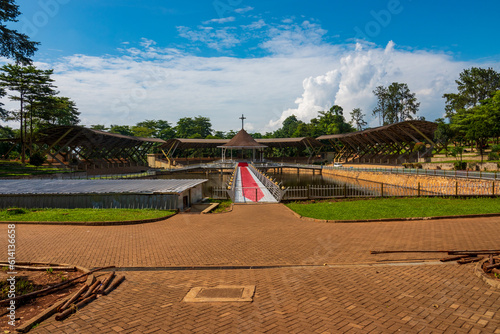 Scenic view of Uganda Martyrs Catholic Shrine Basilica in Namugongo, Kampala, Uganda  photo