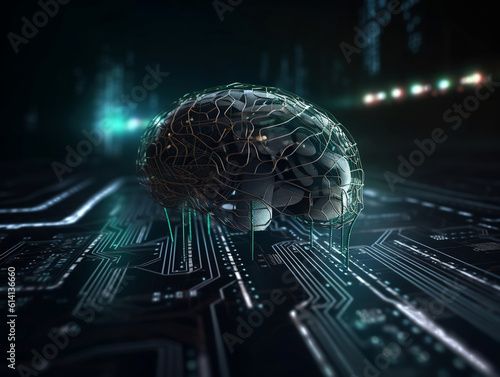 circuit board with brain
