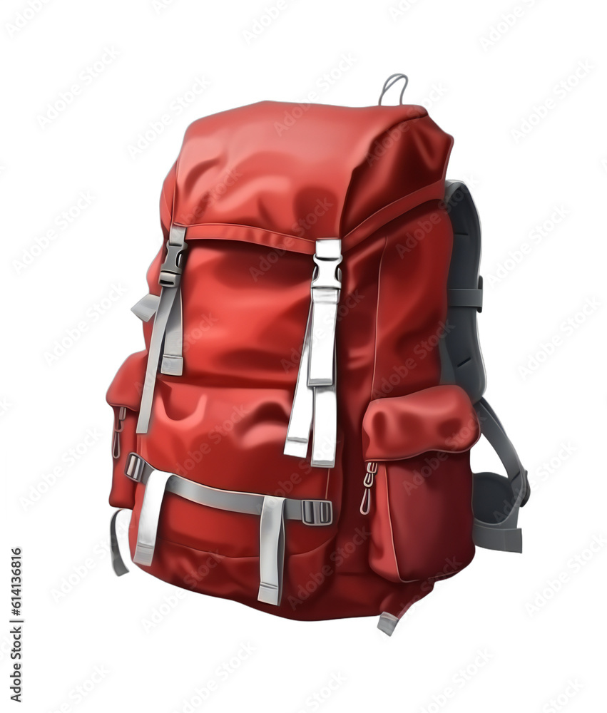 Travel Backpack on a Transparent Background. Generative AI Travel Backpack on a Transparent Background. Generative AI