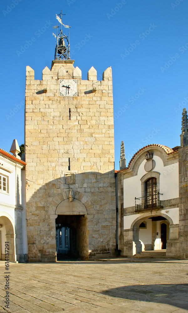 Clock Tower in Caminha, Portugal