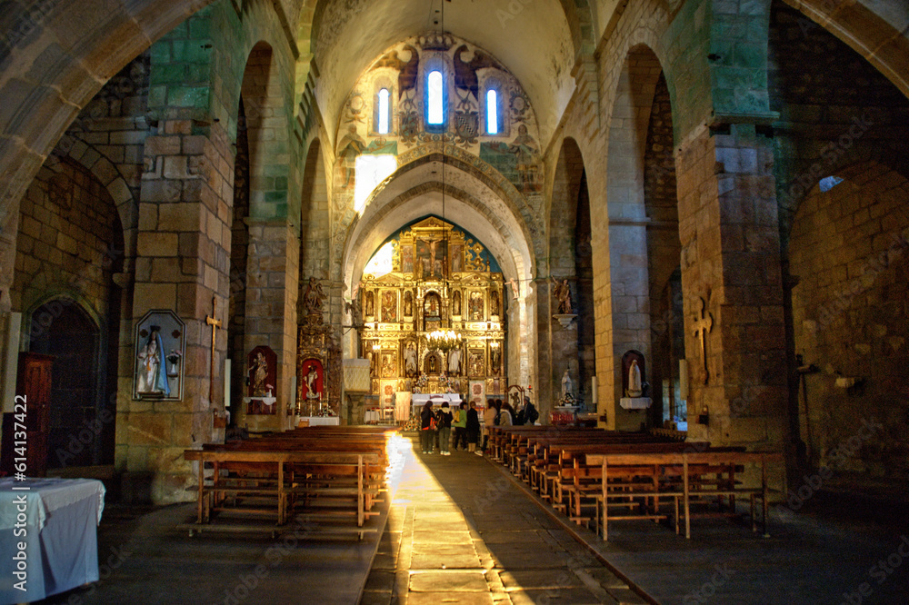 Inside the monastery of Oia, Galicia, on the Portuguese Way of Saint James along the coast