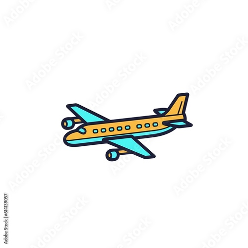 Minimalistic Airplane Vector Illustration