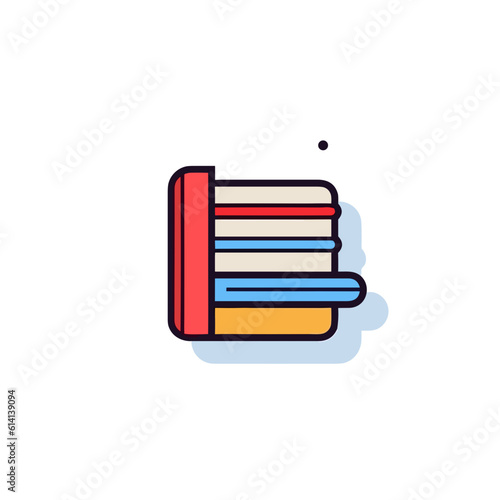 Minimalist Book Design on White Background. 