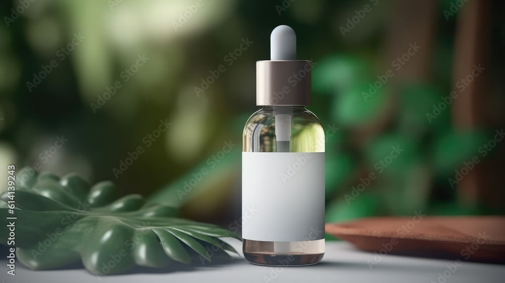 Blank Labeled Mockup of Cosmetic Product