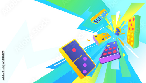 Dominoes game background. Board game concept