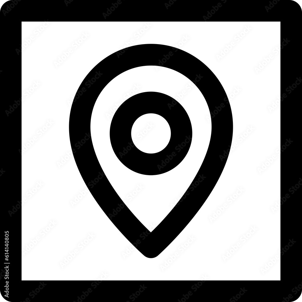 Locations Square Related Simple Vector Line Icon. With a size of 32 pixels Locations Square Related Simple Vector Line Icon. With a size of 32 pixels