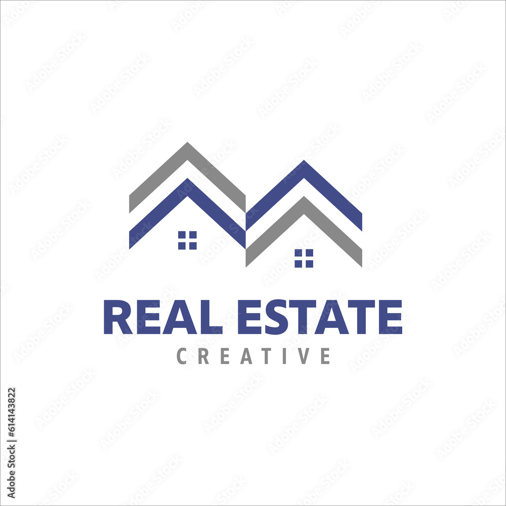 Modern House Real estate logo vector