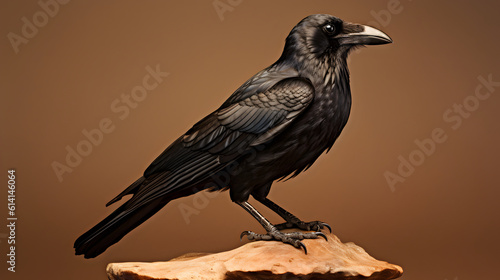 crow, full body, side view