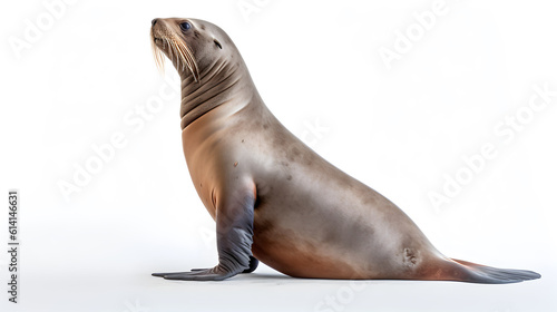 seal lion, full body, isolated on white background side view