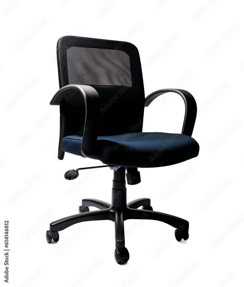 Office Chair on a Transparent Background: A Bold and Minimalist Design. Generative AI Office Chair on a Transparent Background: A Bold and Minimalist Design. Generative AI