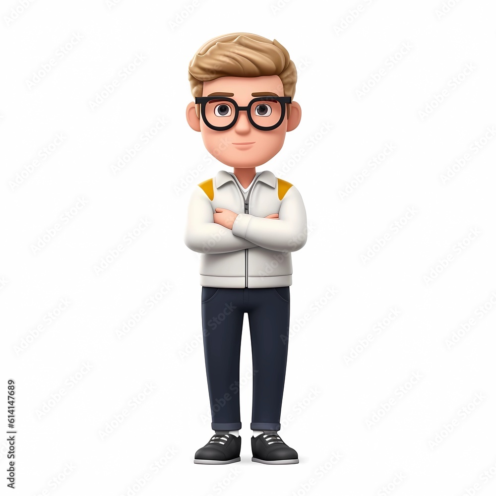 boy with glasses, student, high school, college, , Emoji, Emoji Character, 3D Cartoon character boy with glasses, student, high school, college, , Emoji, Emoji Character, 3D Cartoon character