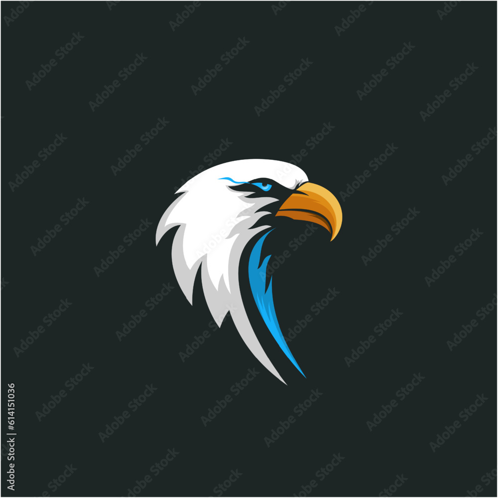 Obraz premium Simple Eagle Head Vector Design Illustration. Modern Logos.