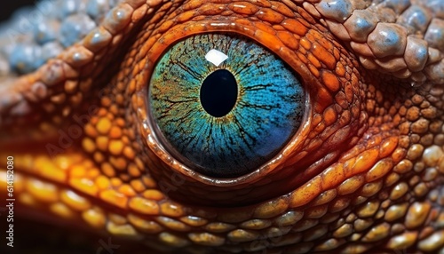 Generative AI, Generativ, KI, Chamäleon Auge, Augen Tiere  © Maik
