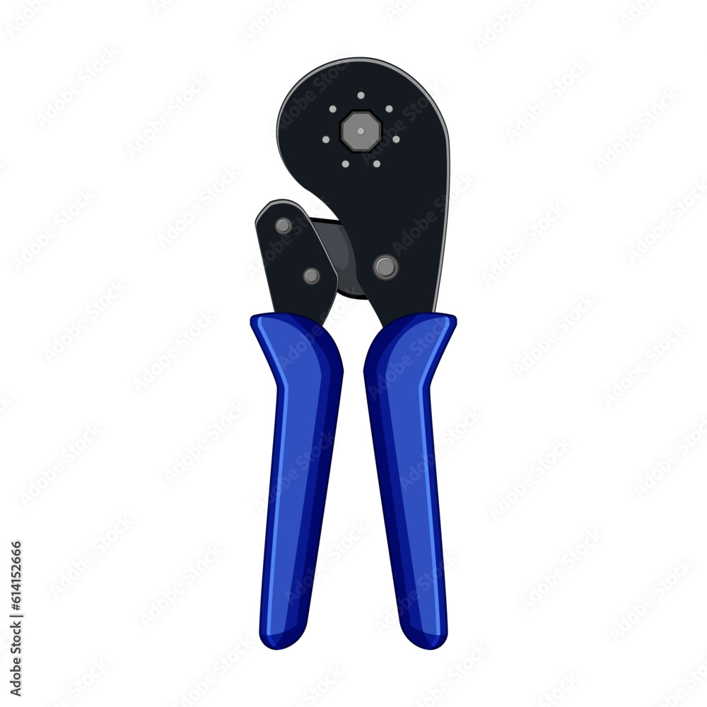 computer crimper tool cartoon. equipment cable, work connection computer crimper tool sign. isolated symbol vector illustration computer crimper tool cartoon. equipment cable, work connection computer crimper tool sign. isolated symbol vector illustration