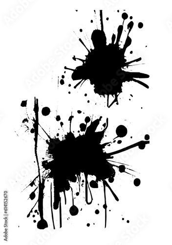 A black blob on a white background. Vector element