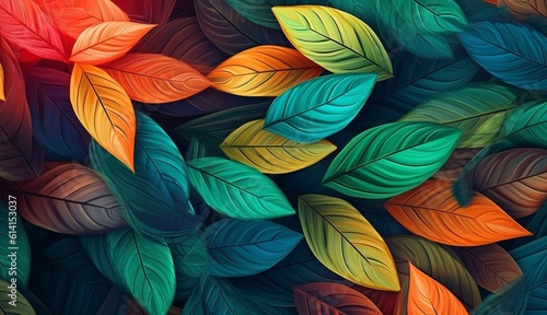 abstract leaf texture  nature background  Abstract colorful Leaf texture background banner panorama