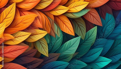 Wallpaper Mural abstract leaf texture, nature background, Abstract colorful Leaf texture background banner panorama Torontodigital.ca
