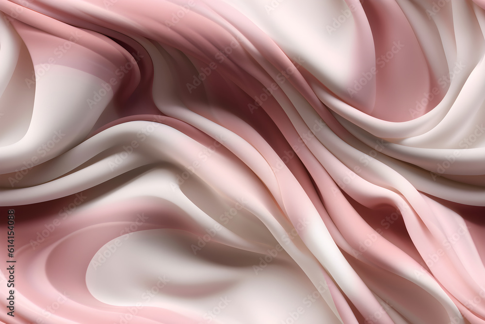 Fototapeta premium abstract fabric wave silk smooth pink colours background. generated ai