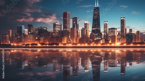 Showcasing the magnificent chicago skyline