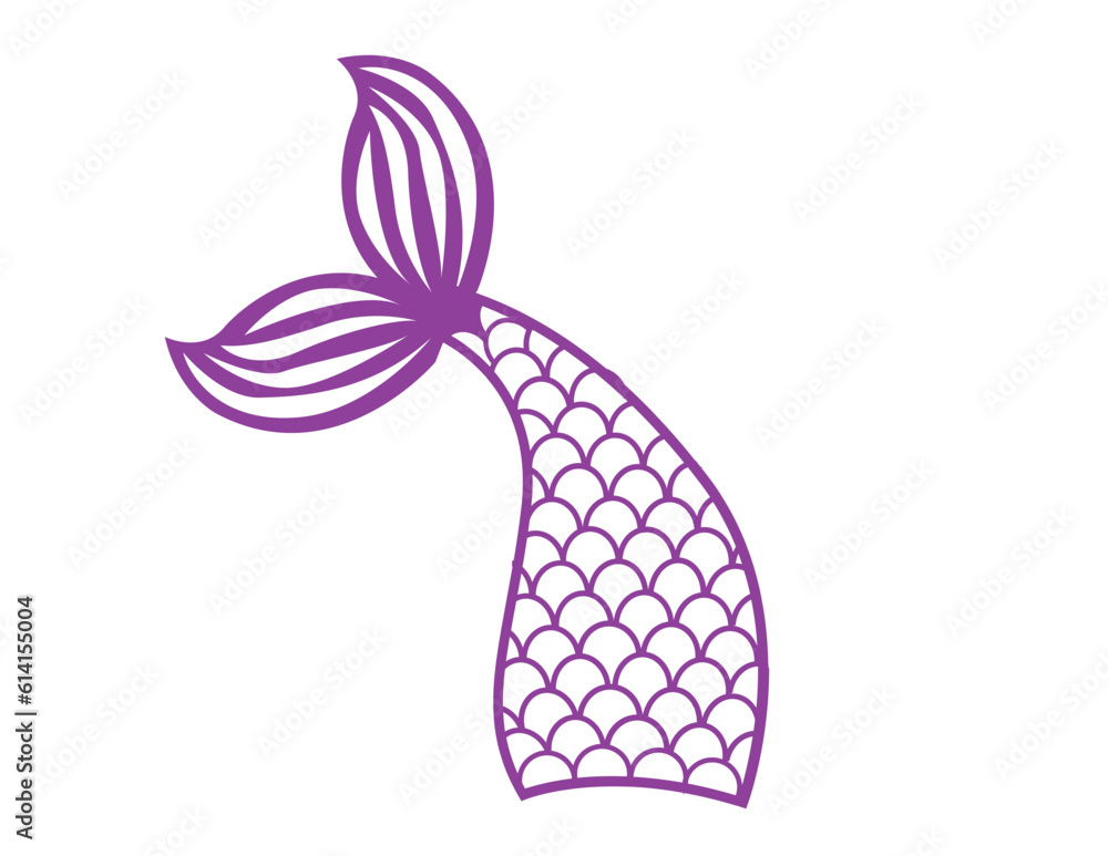 mermaid tail with scales svg Stock Vector | Adobe Stock