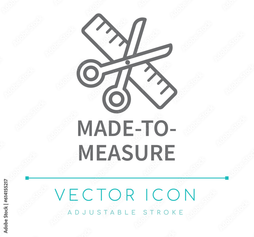 Made-To-Measure Line Icon Made-To-Measure Line Icon