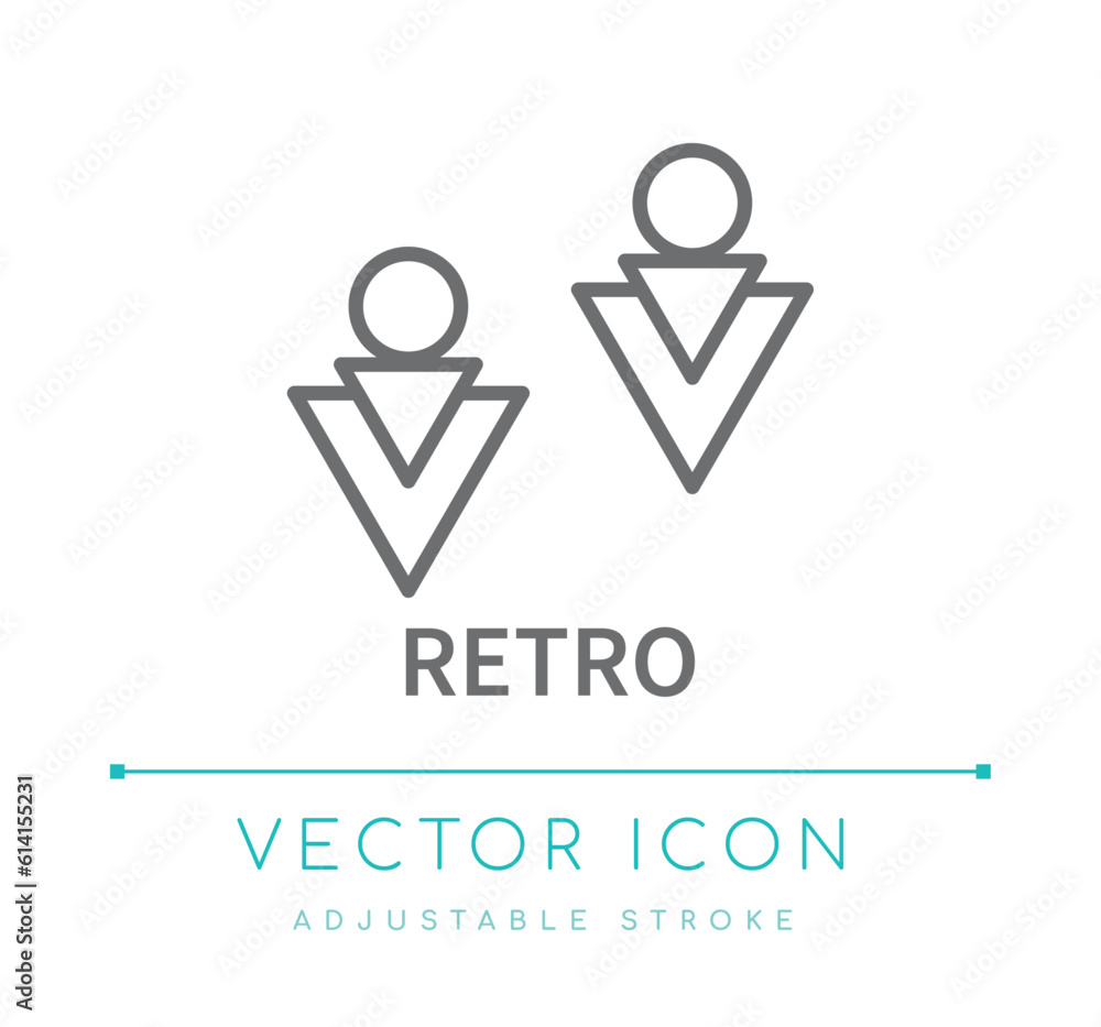 Obraz premium Retro Jewelry Line Icon