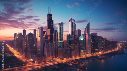 Enchanting chicago skyline photography for your walls © Ranya Art Studio