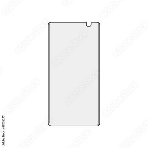 glass phone screen protector cartoon. mobile smart, cover cell glass phone screen protector sign. isolated symbol vector illustration