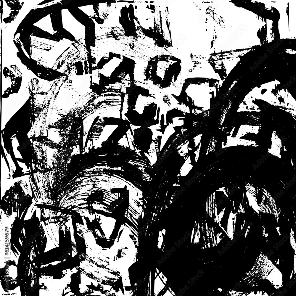 Naklejka premium Grunge texture black and white abstract