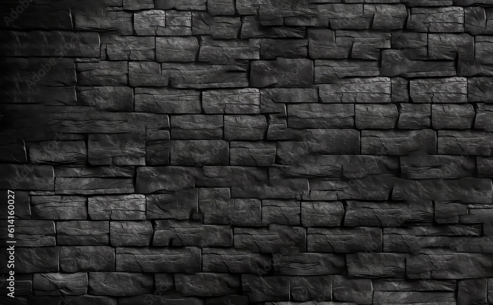 black slate bricks texture background