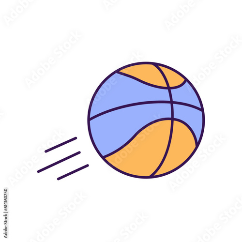 Field ball Outline with Colors Fill Vector Icon that can easily edit or modify

