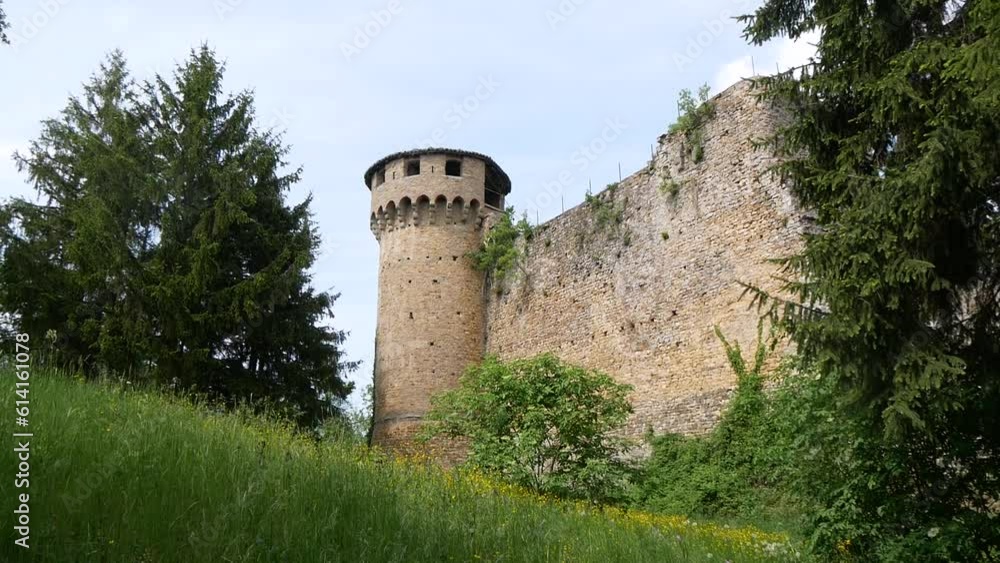 Abandoned Ancient Castle With a Tower Among the Trees Abandoned Ancient Castle With a Tower Among the Trees