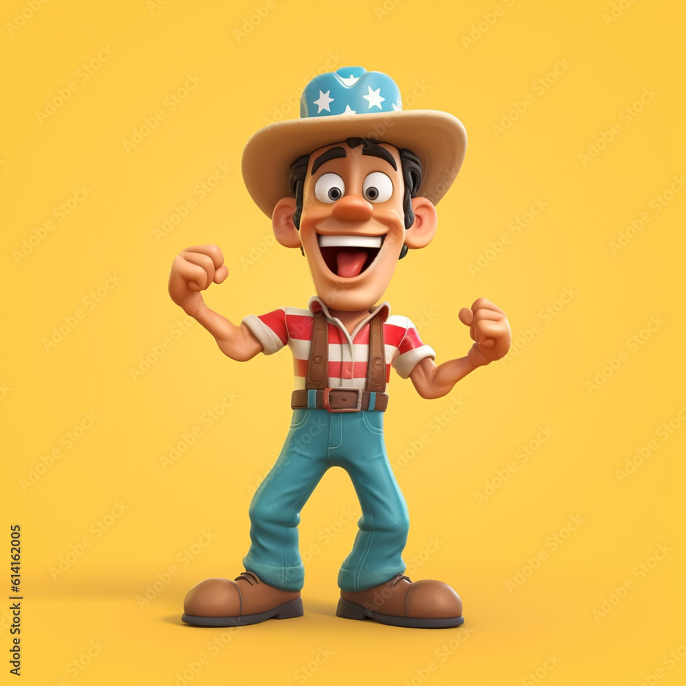 3d Worker character, 3d character man, 3d labor character, labor day concept, Generative ai 3d Worker character, 3d character man, 3d labor character, labor day concept, Generative ai