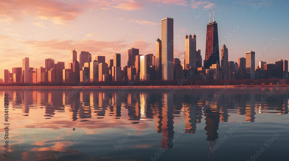 Let the captivating charm of chicago's skyline transport you