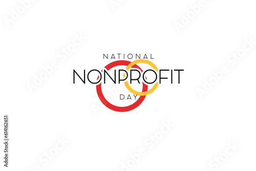 national nonprofit day background template Holiday concept