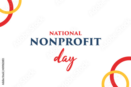 national nonprofit day background template Holiday concept