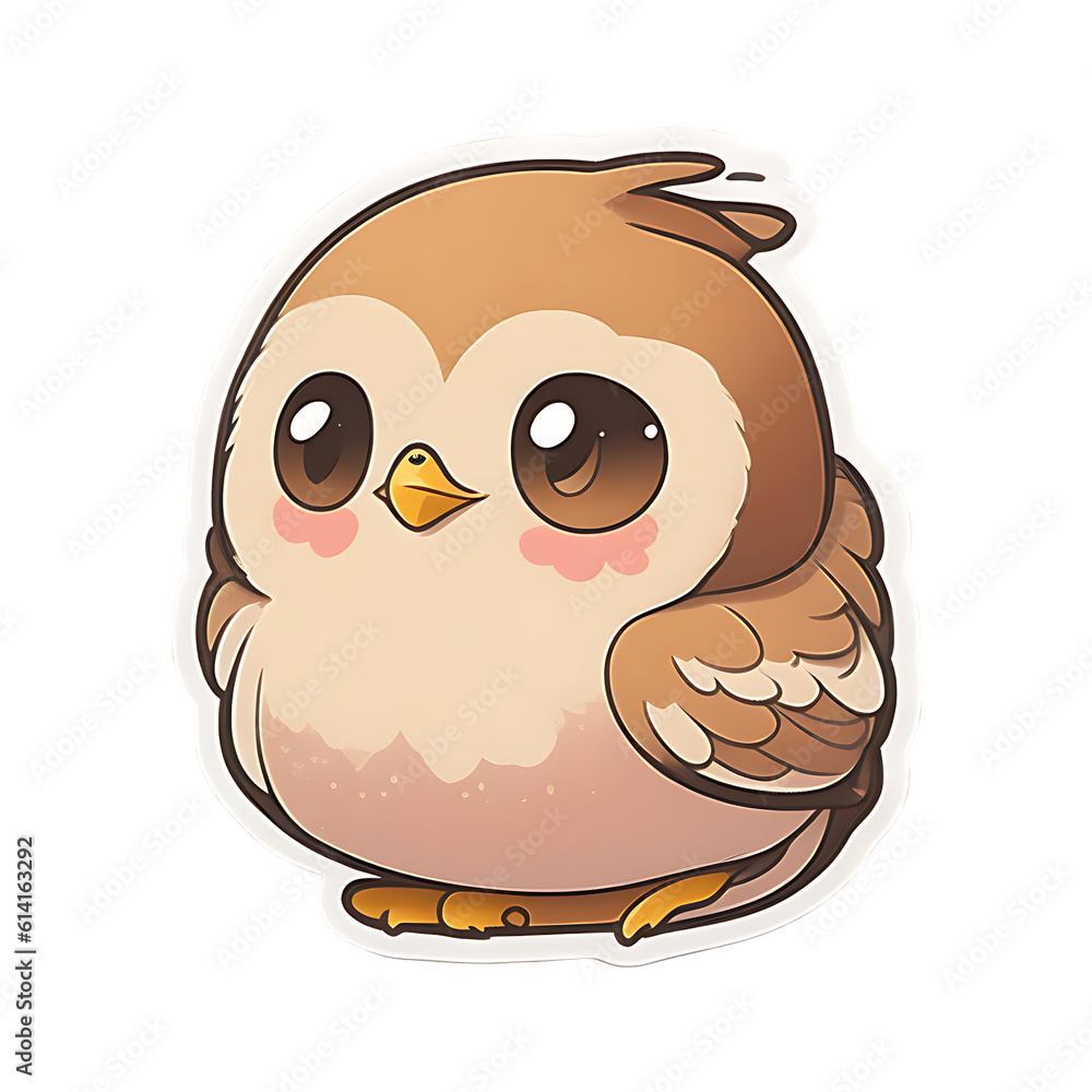 Obraz premium Cute fat bird