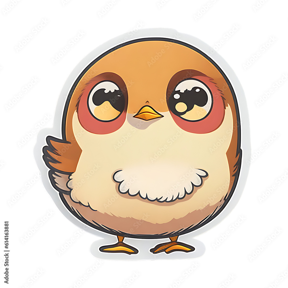 Fototapeta premium Cute fat bird
