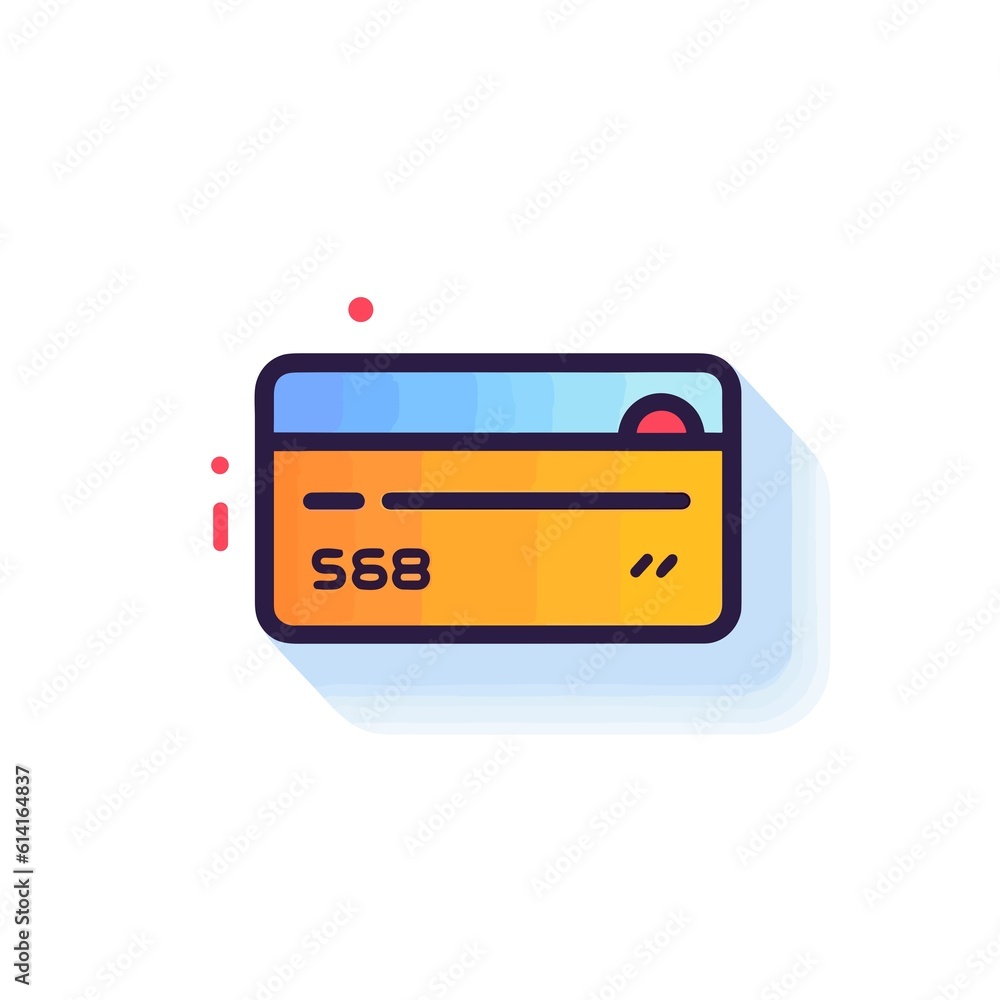 Credit Card on White Background. Illustration. Credit Card on White Background. Illustration.