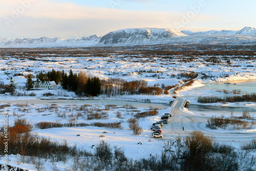 The Snowy Highlands of Iceland in Winter
